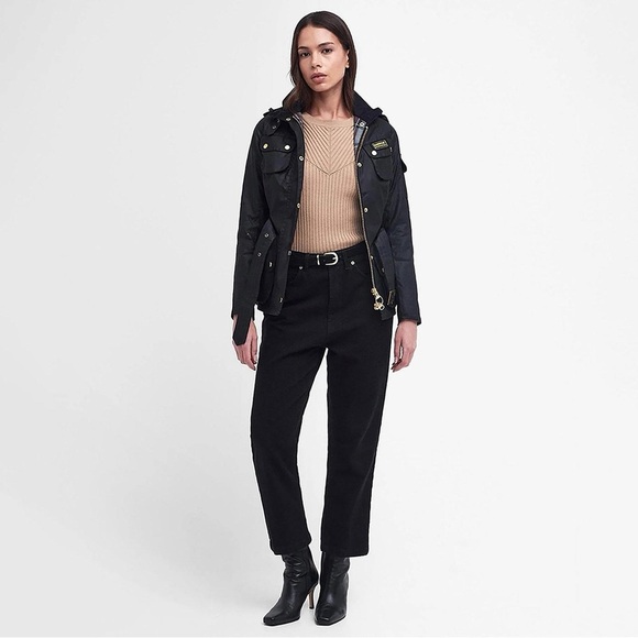 BARBOUR INTERNATIONAL WOMEN'S INTERNATIONAL WAX JACKET - BLACK NWOT - Picture 8 of 14